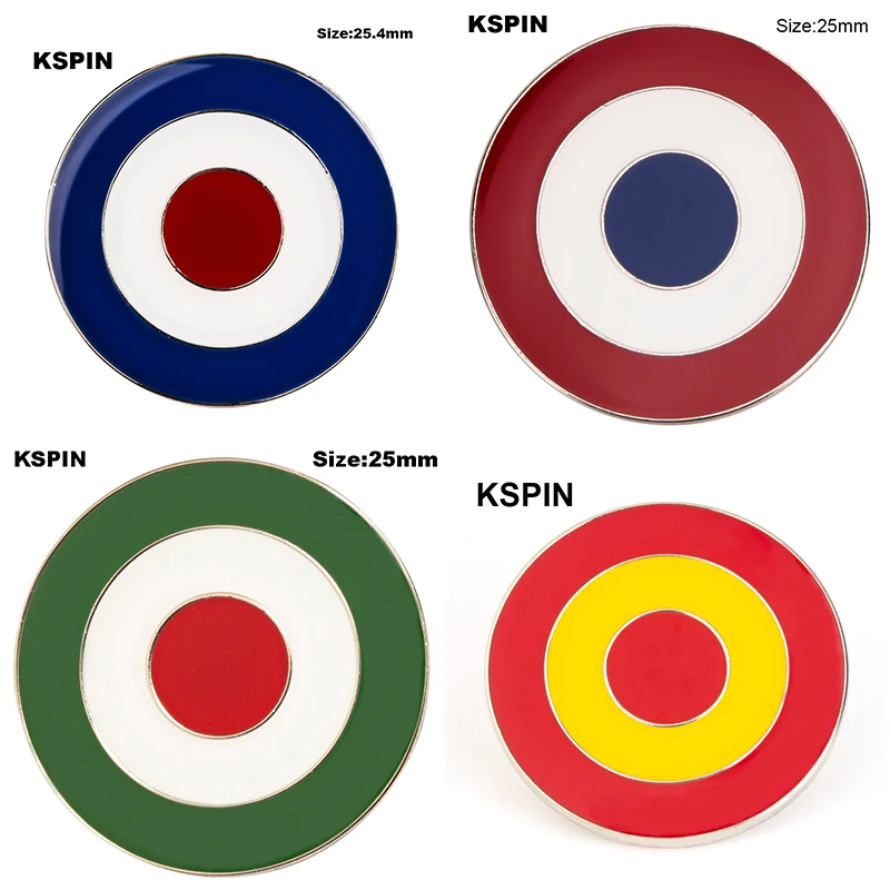 MOD Target Badge Flag Brooch National Flag Lapel Pin International Travel Pins