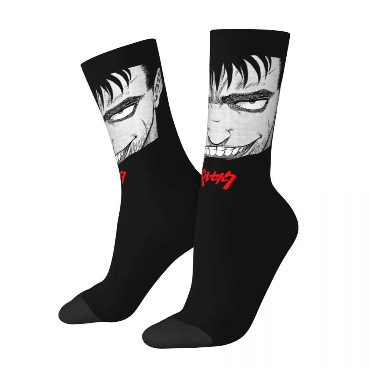 Guts japan berserk manga anime socks for Women Men Merch Spring Autumn Winter Warm Middle Tube Socks Breathable