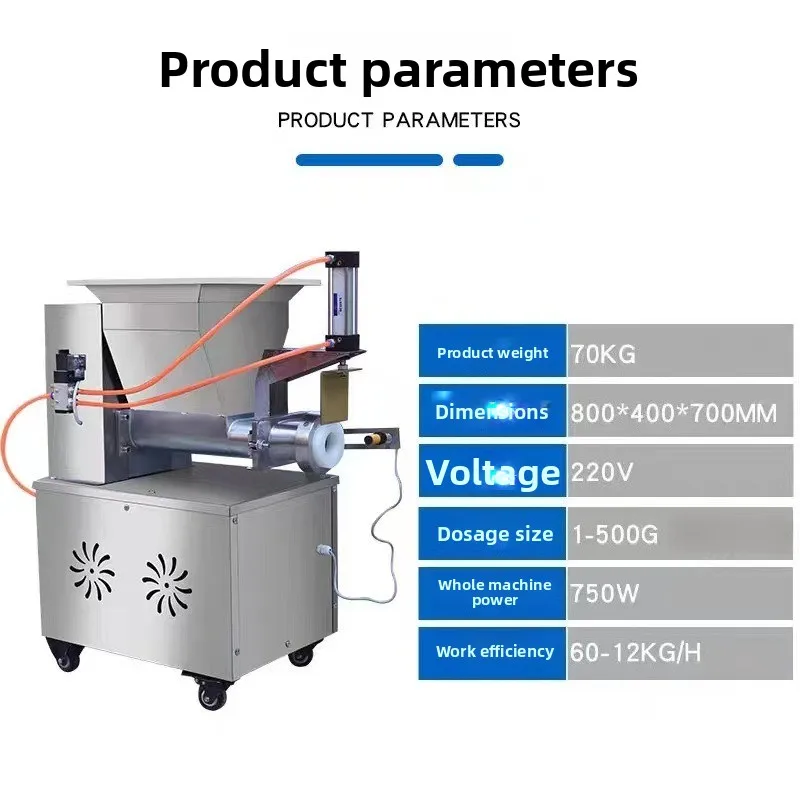 Commercial moon cake filling slitting machine, biscuit dumpling buns automatic quantitative small dough slitting machine