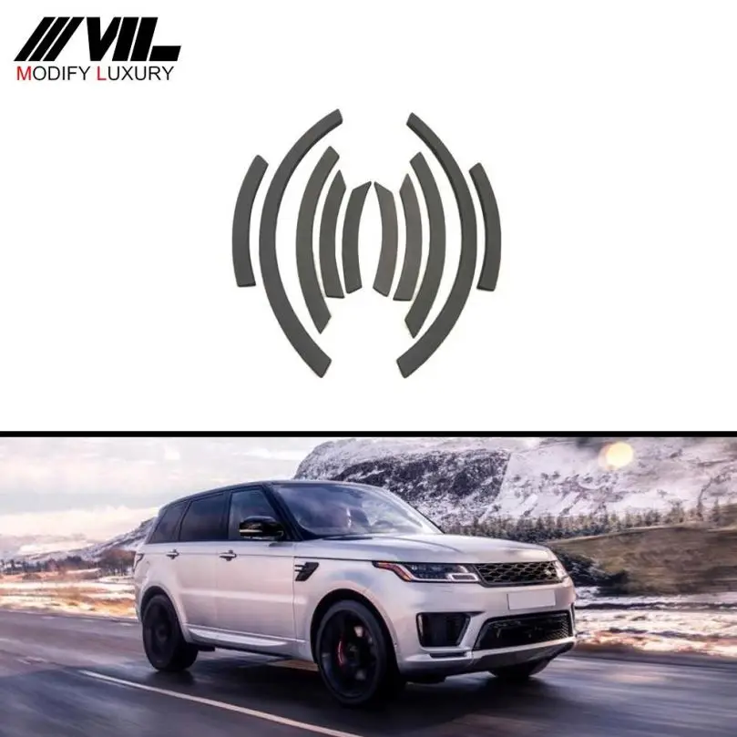 

Suitable for 10pcs/set PP Gray Primmer Fender Flare Lip Trim Suitable for Range Rover Sport 2018-2019