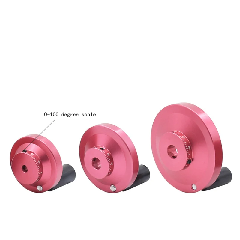 Aluminum alloy hand wheel machine tool crank le DIY lathe rotary top wire fixed light hole machinery accessories