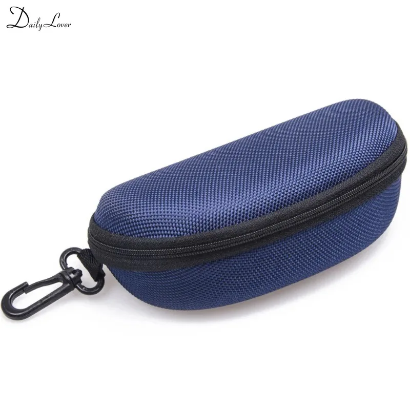 Portable Zipper Sunglasses Case Hard EVA Eyeglasses Box with Hook Glasses Compressive Protector Oxford Cloth Eyewear Storage Box