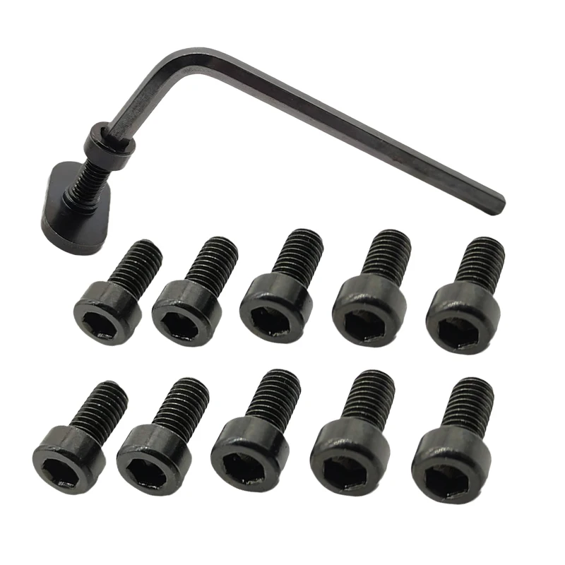 10Pcs M4 M5 MOE M-LOK Keymod Screw and Nut Replacement Rails T-Nut Screw Replacement Set for MLOK Rail Sections Hunting