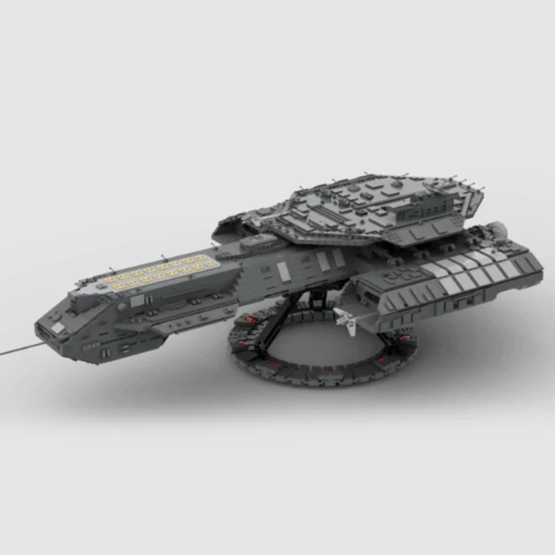 โมเดลทหารของ Moc โมเดลทหาร USS Daedalus เรือรบเทคโนโลยีแบบแยกส่วนบล็อกของขวัญของเล่นสำหรับเด็กชุดประกอบเอง