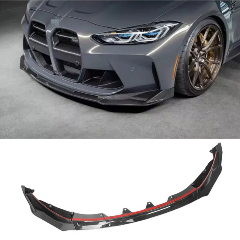 

For BMW G80 M3 G82 G83 M4 2021+ V Style Carbon Fiber Front Bumper Lip & Splitters Kit
