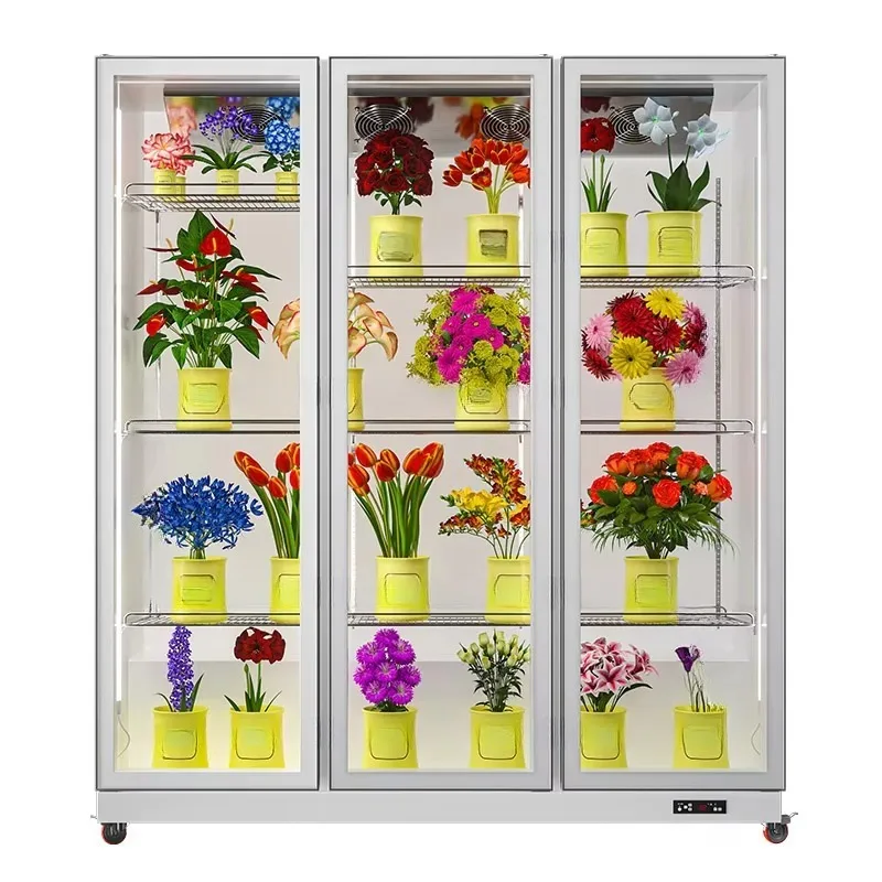 Custom Made Fresh Flower Fridge Display Cooler Refrigerated Showcase for Flower