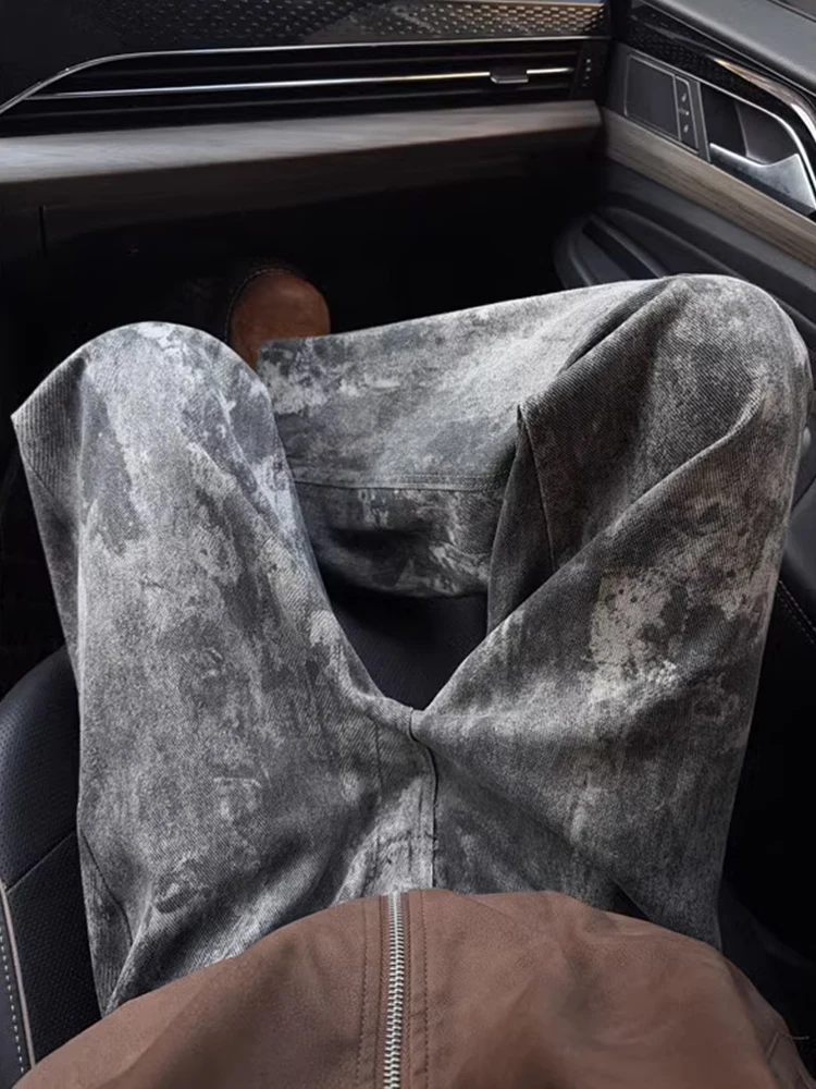 

Мужские джинсы в стиле хип-хоп, весна-осень, свободные, камуфляжные, прямые, широкие штанины, в американском стиле.