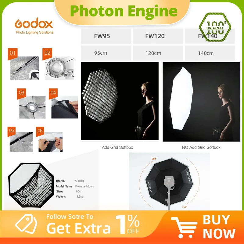 godox-octagon-honeycomb-grid-softbox-with-bowens-mount-95cm-120cm-140cm-for-studio-flash-lighting