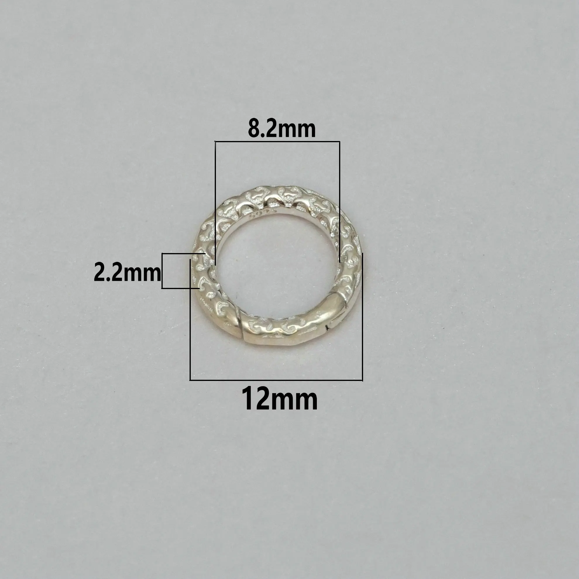1PC 925 Sterling Silver Round Spring Clasp Connector for DIY Fine Jewelry Finding ZD0049 view 2