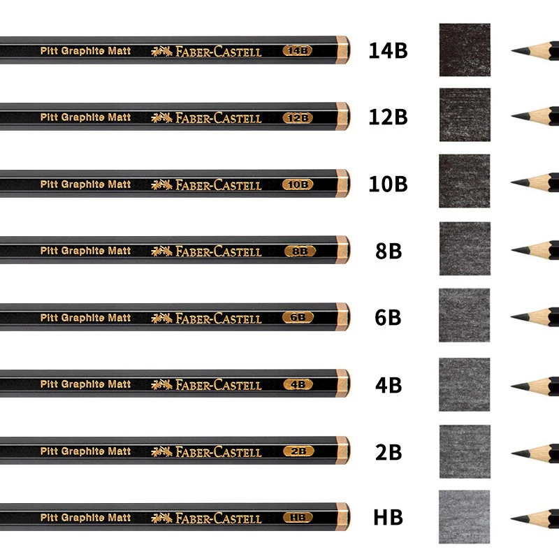 Faber-Castell Matte Schetspotlood Schilderkunst Grafietpotloden Schaduw Schrijven Schets Tekening Ontwerp Kunstbenodigdheden
