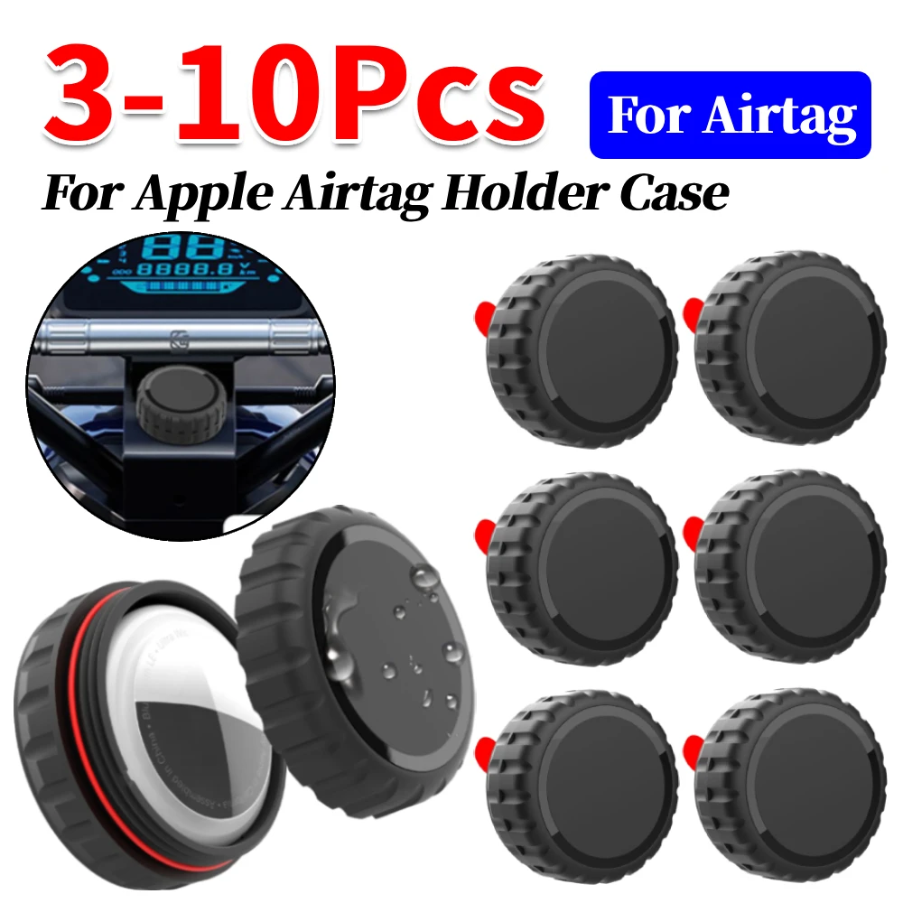 

3/5/8/10Pcs For Apple Airtag Magnet Holder Case Waterproof Stick-On Protective Cover GPS Tracker Case Anti-loss Locator PC Shell