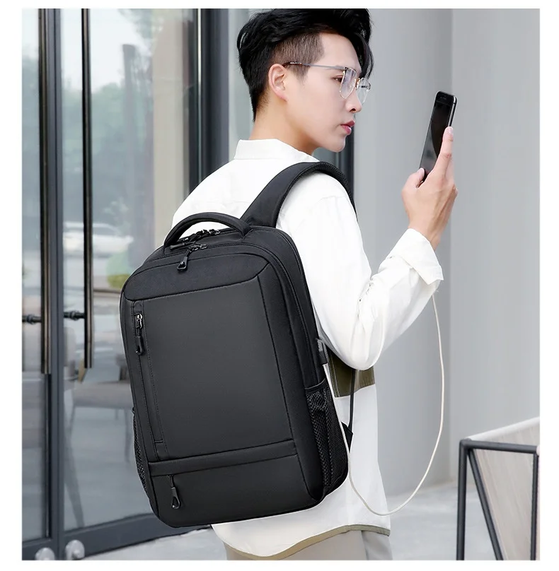 Men's Multi-functional Computer Backpack Simple Waterproof Large Capacity Women's Travel Backpack Bag Suitcase USB Charging 2024