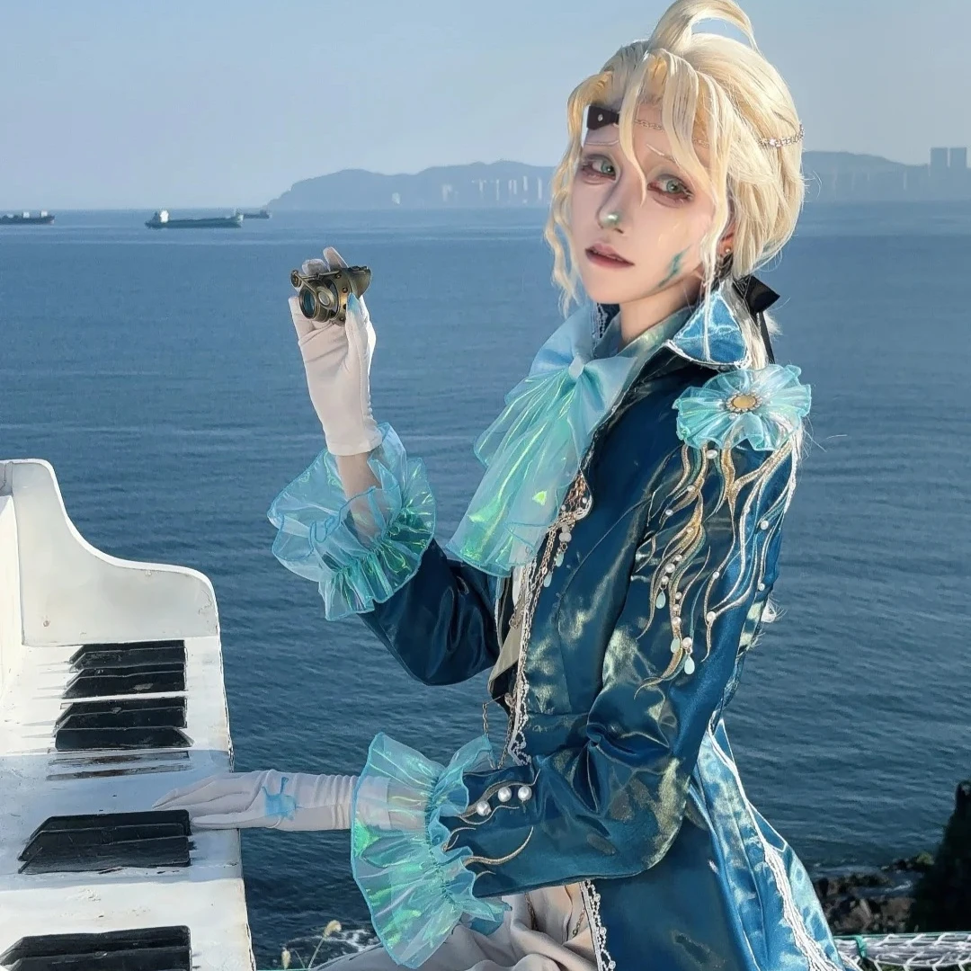 لعبة الهوية الخامس فريدريك كريبورغ تأثيري حلي مجموعة الملحن كوس شبح الشراع جديد الجلد تأثيري الملابس مجموعة الرجال الكبار الملابس