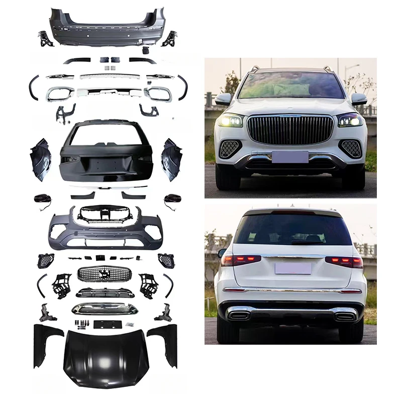 High Quality Non-destructive Front Rear Bumper Body Kit Upgrade From GL X166 To GLS X167 2012-2019