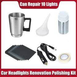 Car Headlight Restoration Kit Headlights Liquid Polymer Repair Polish Kit Headlamp Anti-Scratch Detailing Cleaning Maintenance