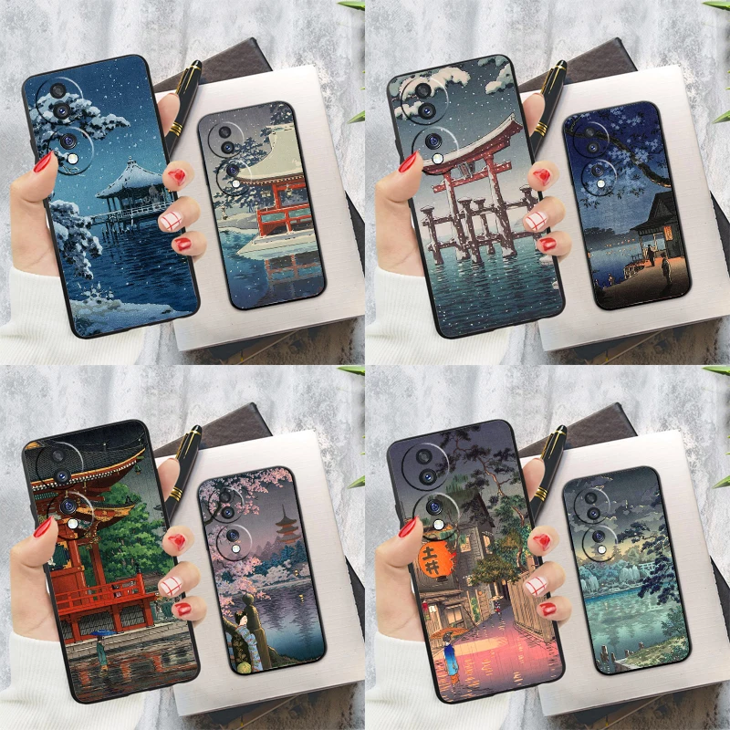 Ukiyo-e Japanese Art Case For Honor 200 Pro X9c X9a X8a X7a X6a X7 X8 X9 X8b X9b 50 70 90 Magic 6 5 Lite Cover