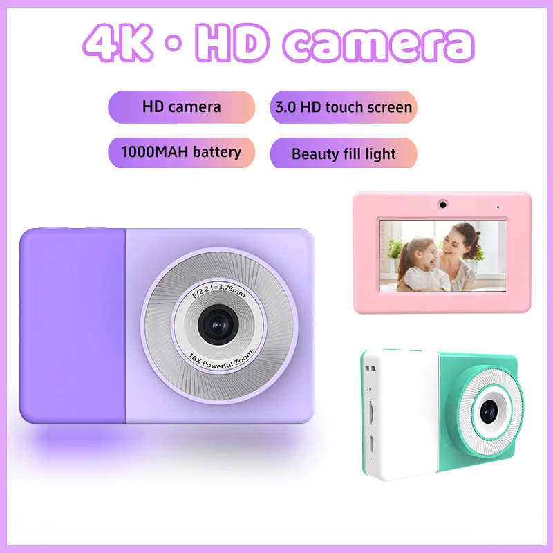

Portable High Definition CCD Camera For Children Student Digital Camera Front And Back Dual Lens Easy To Carry Entry Level Camer