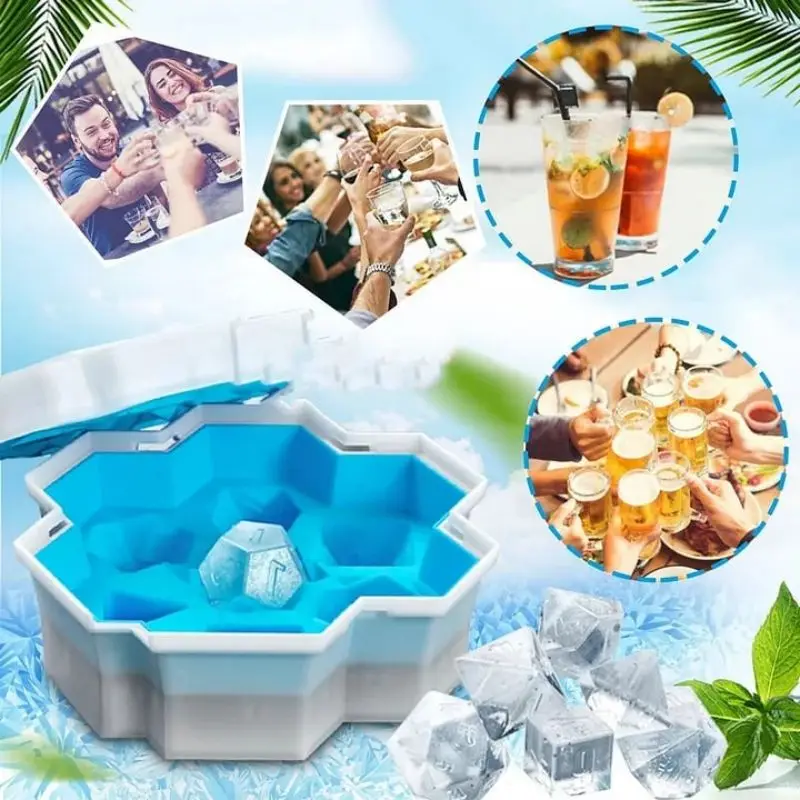 

Dice Shape Ice Cube Tray 7 Shape Diy Dice Silicone Ice Tray Mold Dice Mini Ice Cube Trays With Lids Mold Reusable Mold