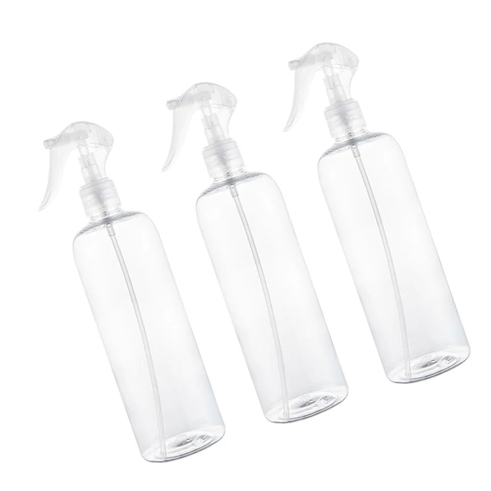 3 Pcs 500ml Plastic Empty Spray Bottle Transparent Flowers Plants Water Sprayer Refillable Bottle Baking Tools for Barber Shop (