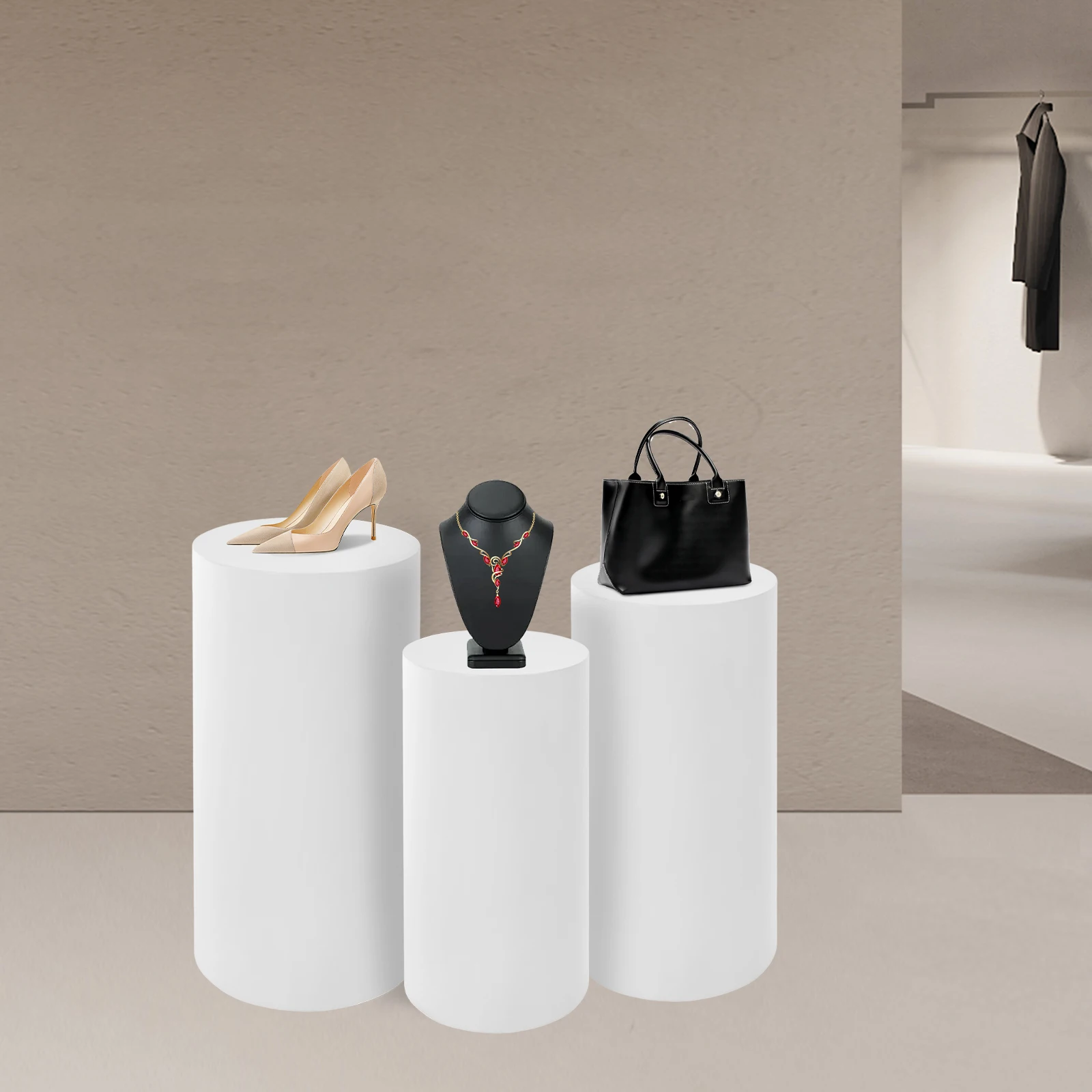 3 Pieces (690-50cm) Wedding Cake Cylinders High Load-bearing Display Base Banquet Guide Frame