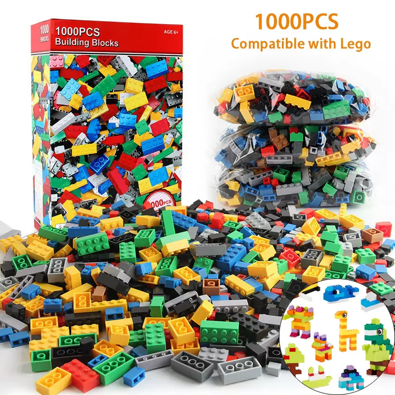 1000PCS Creative DIY Bulk Building Block Set City Building Classic Building Block Children\'s Educational Toys Birthday Gift