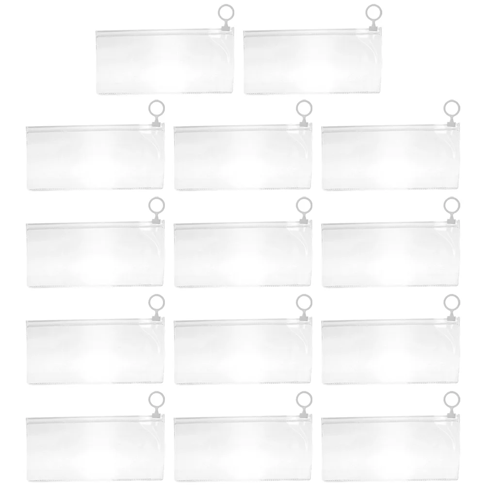 30 Pcs Transparent Stationery Case Pen Holders Bags Outdoor Practical Cases Storage Student Supply Pouches