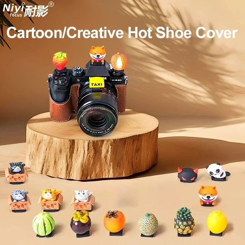 Dustproof Cartoon Hot Shoe Cover Cap Dustproof Cold Shoe Cover for Nikon Canon Nikon Sony Fujifilm Leica Pentax Panasonic Camera