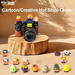 Dustproof Cartoon Hot Shoe Cover Cap Dustproof Cold Shoe Cover for Nikon Canon Nikon Sony Fujifilm Leica Pentax Panasonic Camera