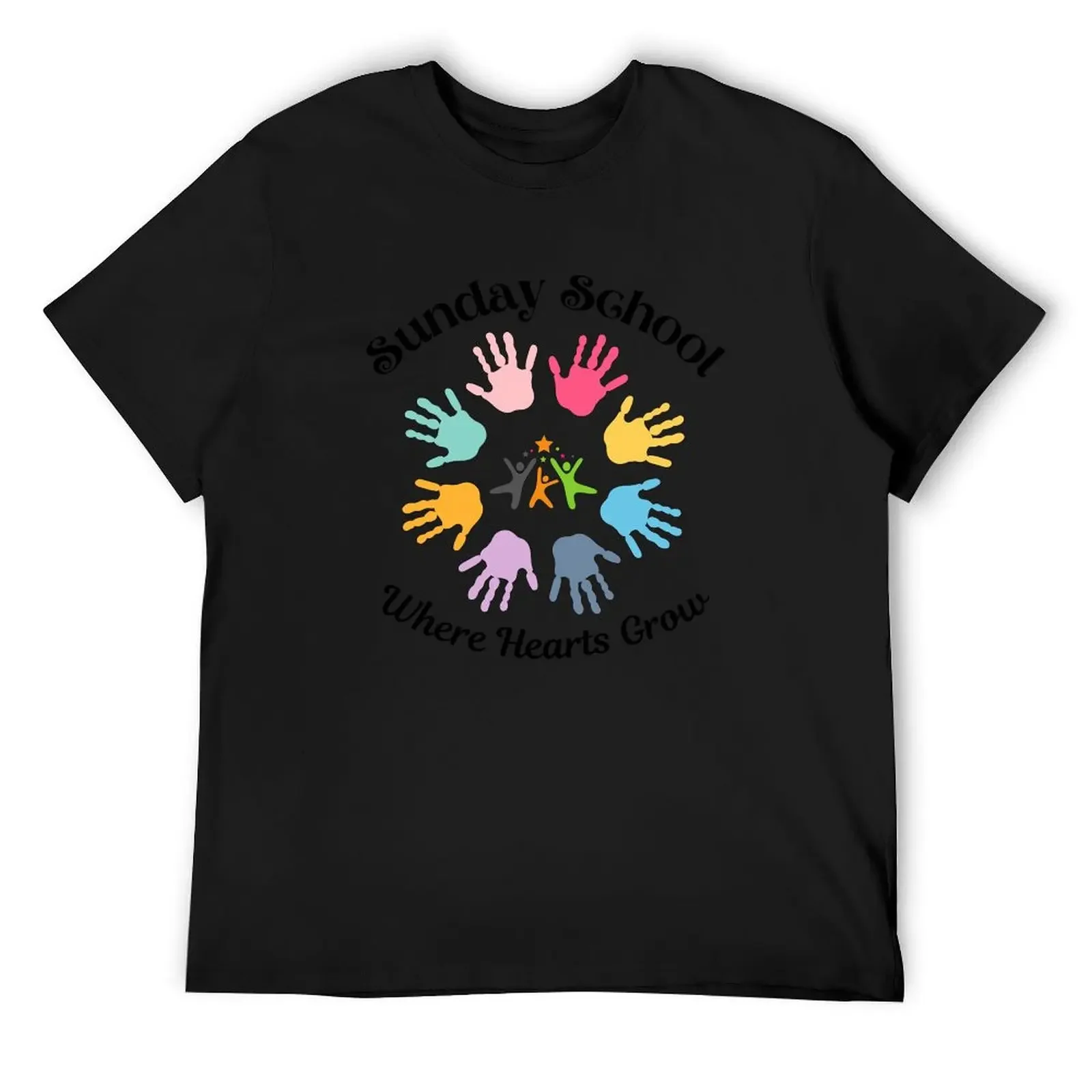 

Sunday School where hearts grow - youth group T-Shirt boys animal print for a boy funny gifts mens graphic t-shirts hip hop