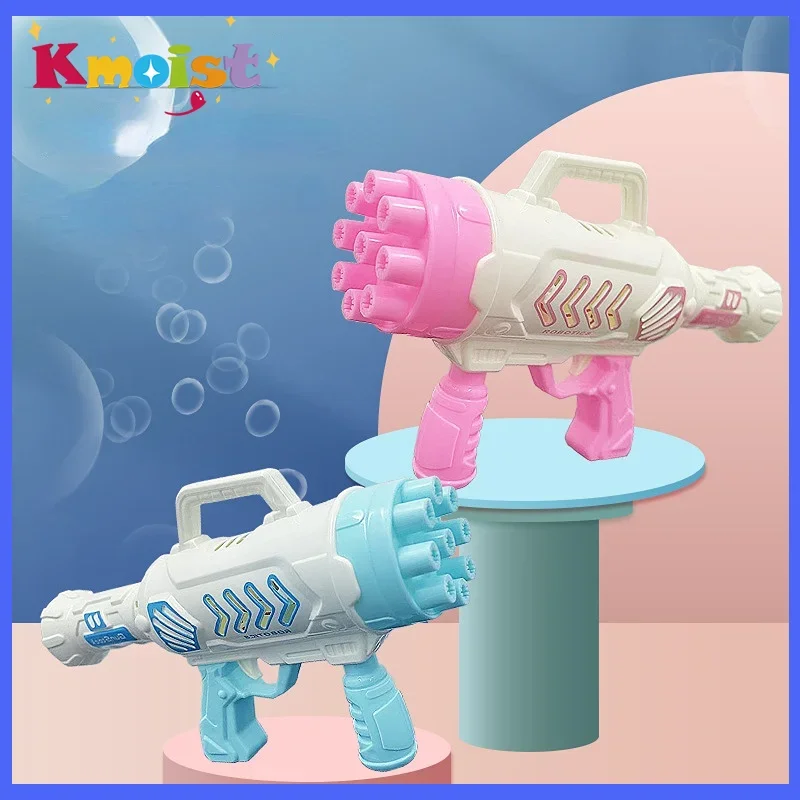 9 Hole Bubble Gun Soap Bubble Maker Outdoor Toys for Kids Automatic Electric Soap Maker Pomperos Blower Gifts Wedding Party Toys
