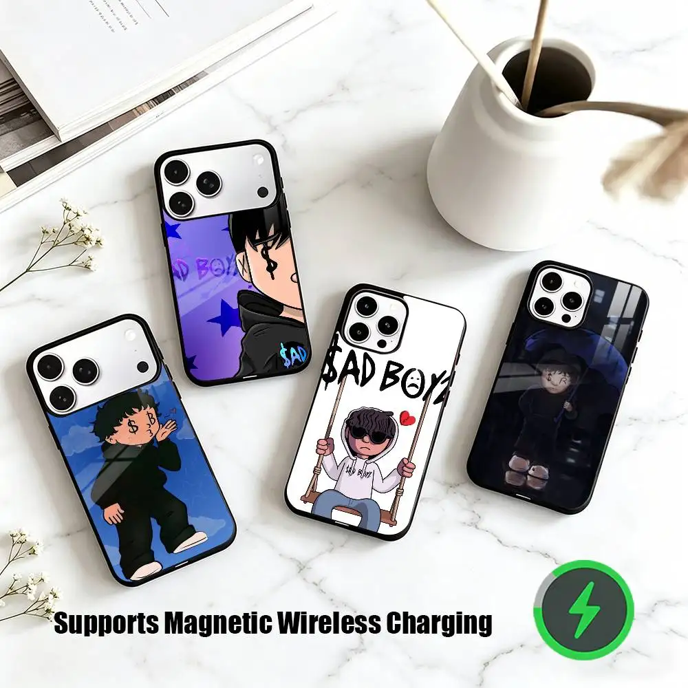 

J-Junior H Sad Boyz Music Phone Case For iPhone17,16,15,14,13,12,11 Plus,Pro Supports Magnetic Wireless Charging