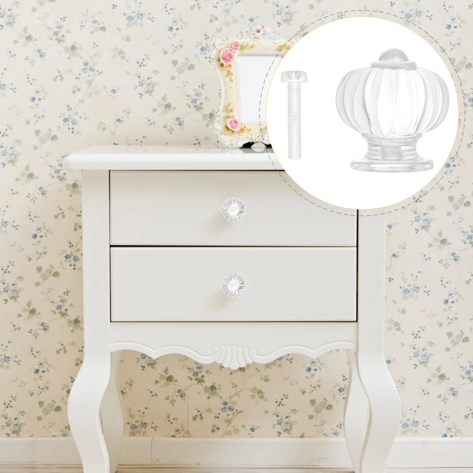 

8Pcs Acrylic Crown Shaped Furniture Handles Drawer Knobs Cabinet Pulls Wardrobe Closet Cupboard Decorative Hardware