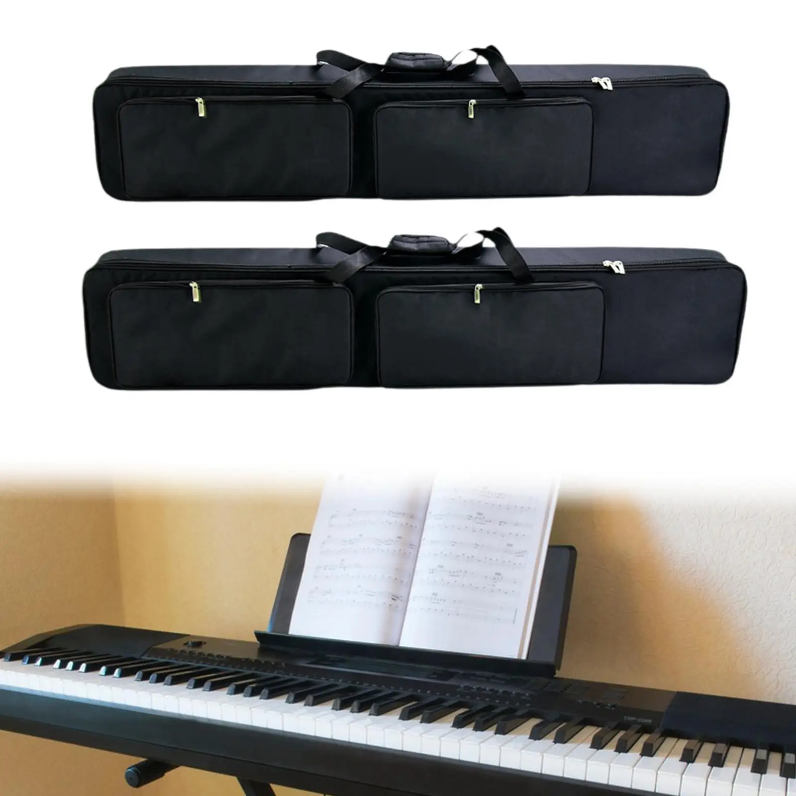 

88 Key Electric Piano Keyboard Gig Bag 88 Key Electric Piano Bag Handbag Practical Padded Electronic Piano Cover for Studio