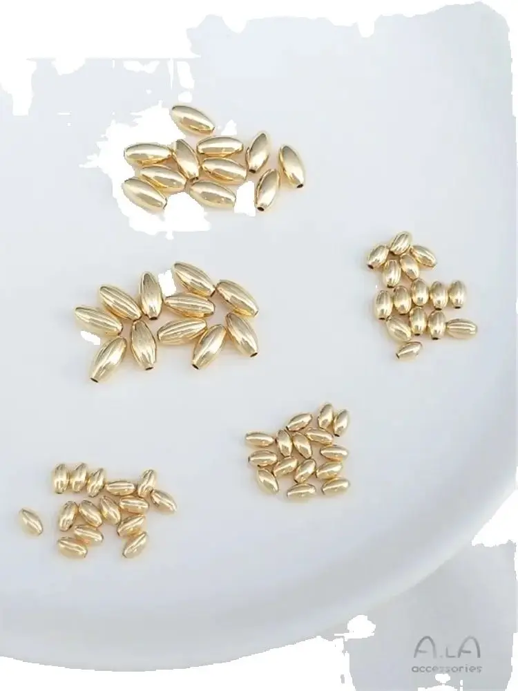 14K gold-encasement zirconium 6mm square bead bead diy bracelet earring head accessories