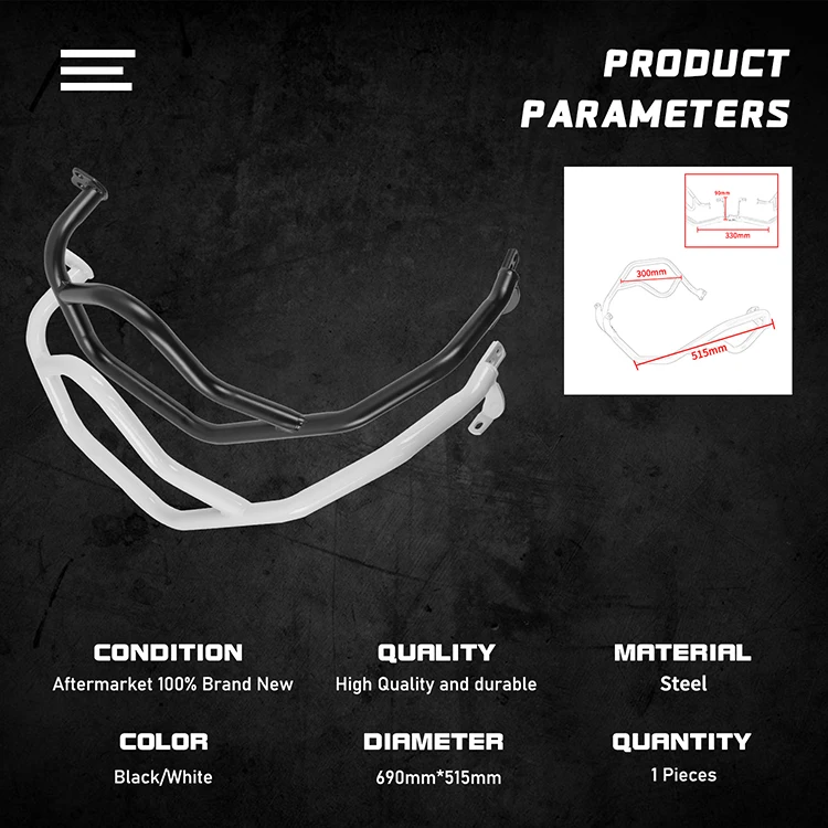 Braket kotak samping tiga kotak untuk motor, braket kotak samping baja, Bar tabrakan untuk Triumph Tiger 900, semua model 20 +