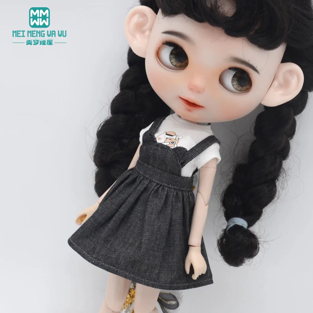 28-30cm Blyth Doll Clothes Fashion Shirts, T-Shirts, Denim Skirts Shoes for Azone OB FR Girl Toys Gift