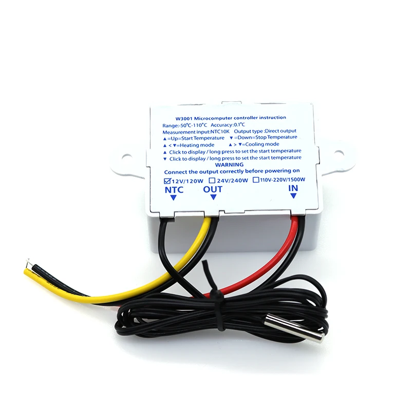 W3001 Digital Control Temperature Microcomputer Thermostat Switch Thermometer New Thermoregulator 12/24/220V