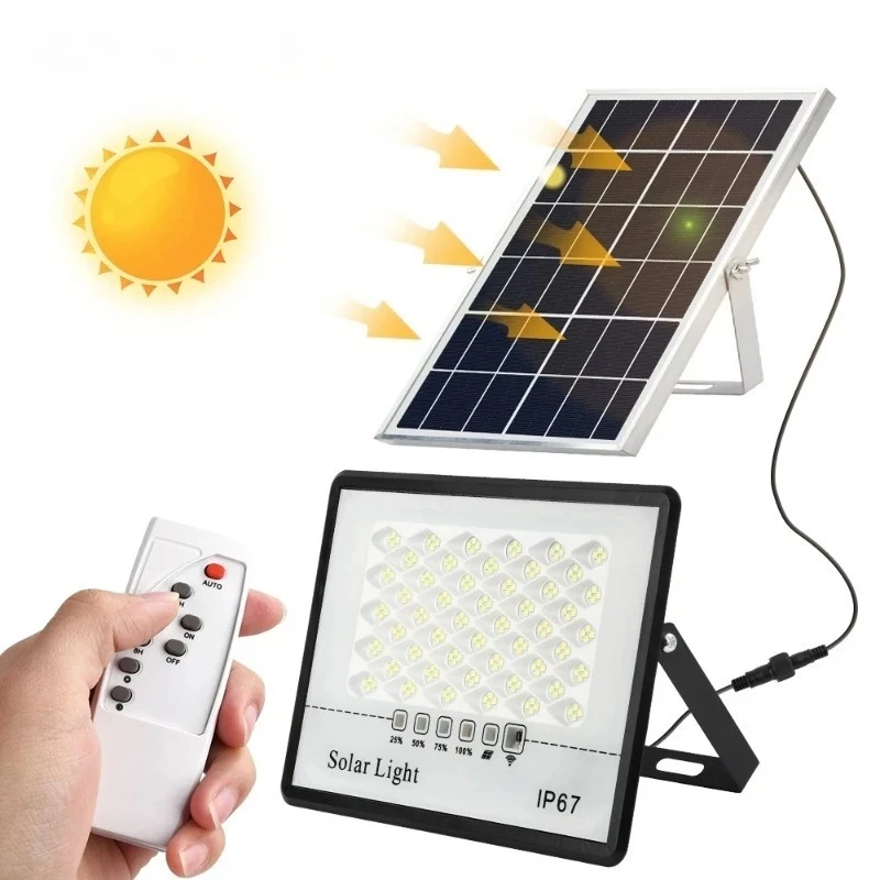 حار بيع الغجر ضوء الشمس Huimin جديد في الهواء الطلق حديقة LED ضوء الفيضانات مصباح التحكم عن بعد مصباح التحكم عن بعد #6