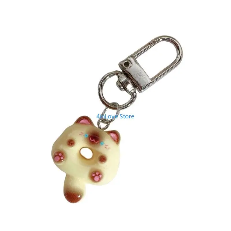 T4MD Shaped Keyring Cartoon DoughnutsAnimal Bag Pendant Keychain Phone Charm