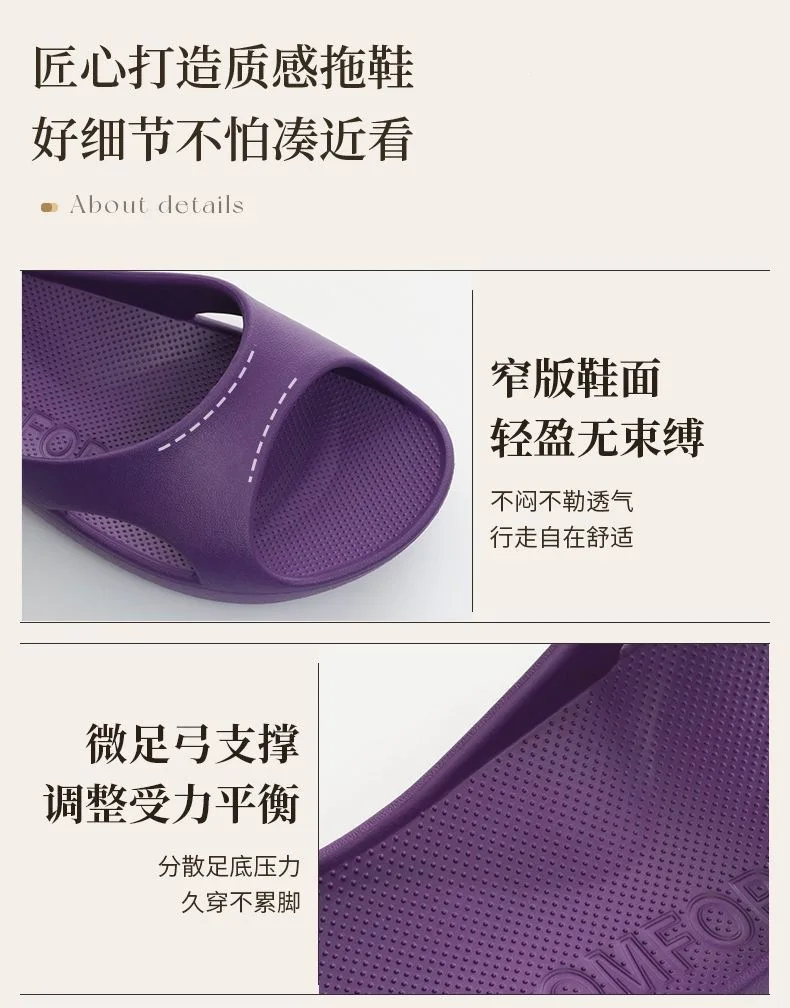 2026 Trendige Damen-Hausschuhe mit Fußgewölbestütze, schlanker Passform, rutschfest, leise, ergonomisch, leicht, flache Pantoletten, Premium-Reiseschuhe – Detail 7