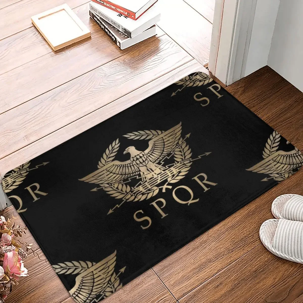 

SPQR- Roman Empire Standard Shield Doormat Rug carpet Mat Footpad Polyester Non-slip durable Entrance Kitchen Bedroom balcony