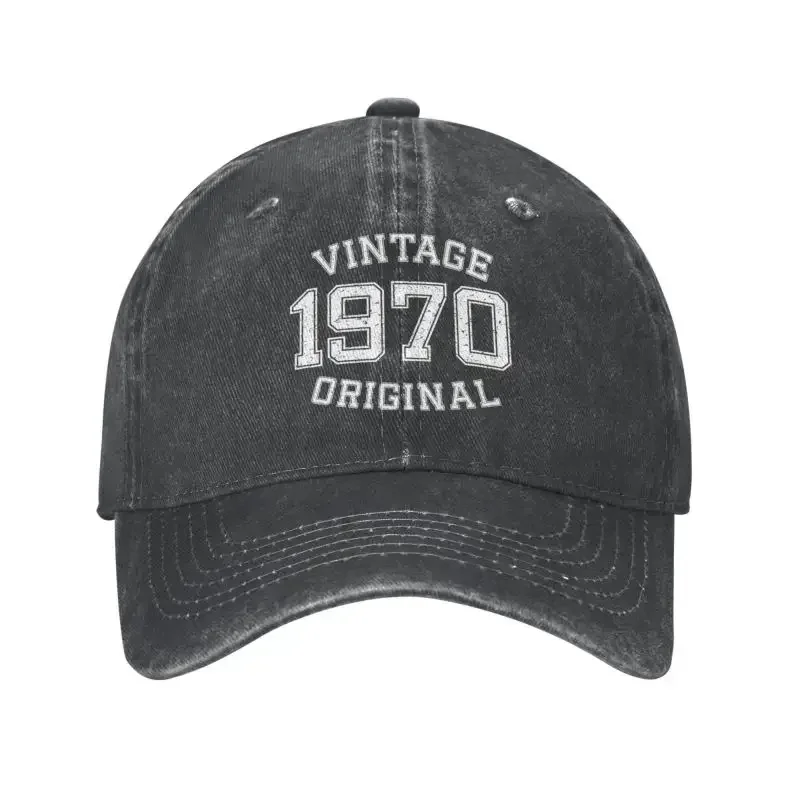 Personalized Cotton Vintage 1970 Birth Year Original Baseball Cap Men Women Breathable Dad Hat Sports