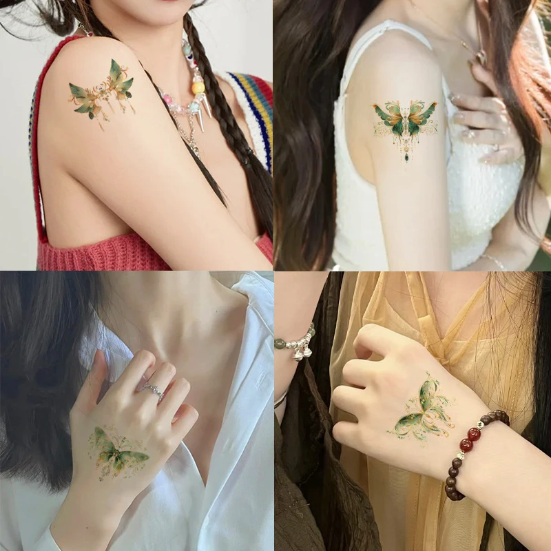 1/5 Sheets Waterproof Cartoon Tattoo Stickers Cute Colorful Butterfly Tattoo Stickers Cute Temporary Tattoos