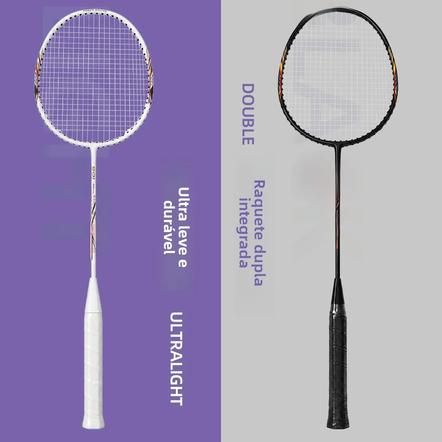 ultra-light-badminton-racket-dual-set-one-piece-molding-high-durability-for-competition-and-practice-straight-supply