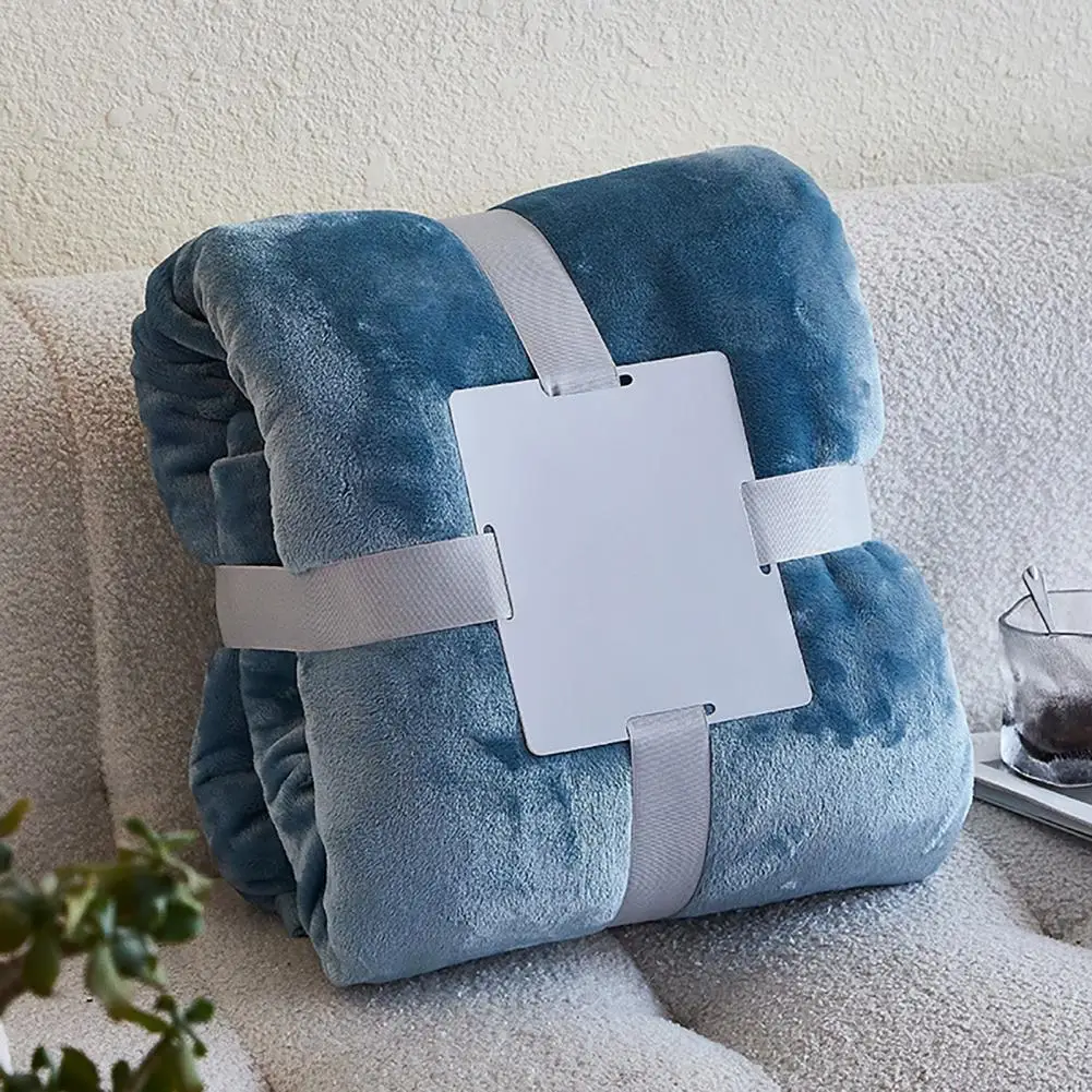 Lightweight Travel Blanket Solid Color Flannel Throw Blanket Lightweight Plush Bed Cover Soft Fuzzy Sofa Blanket for Cozy Nap