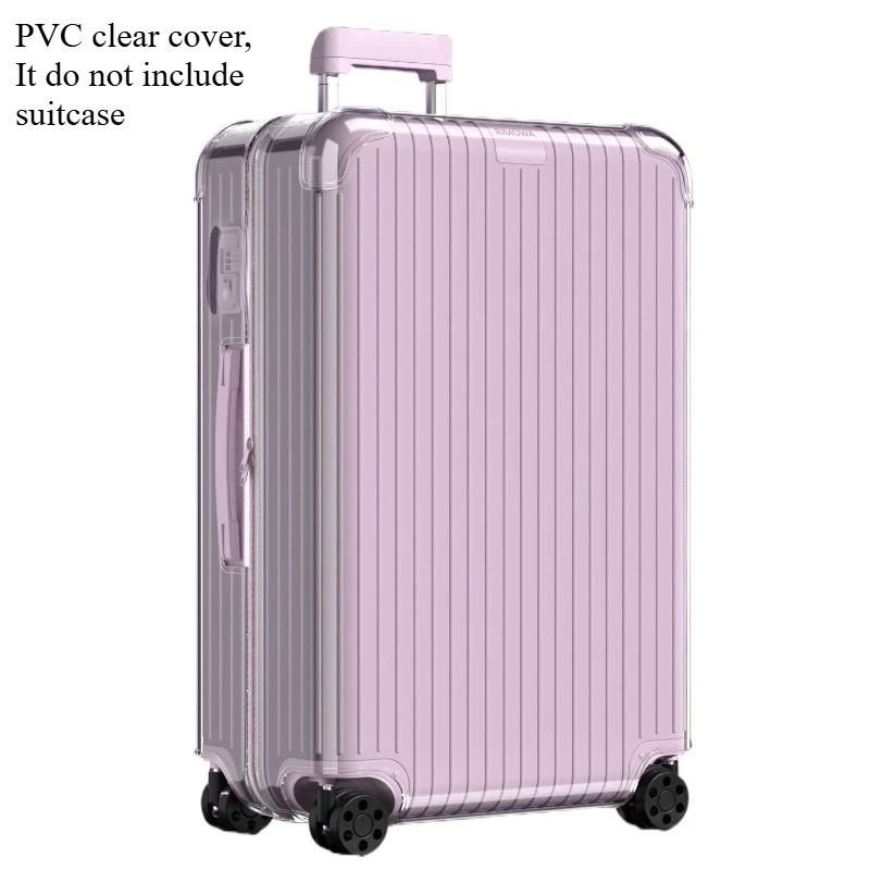 Clear PVC Suitcase Covers Suitable for Rimowa Luggage Scratch-resistant Protecter Transparent Cover with Zipper No Removal Thick
