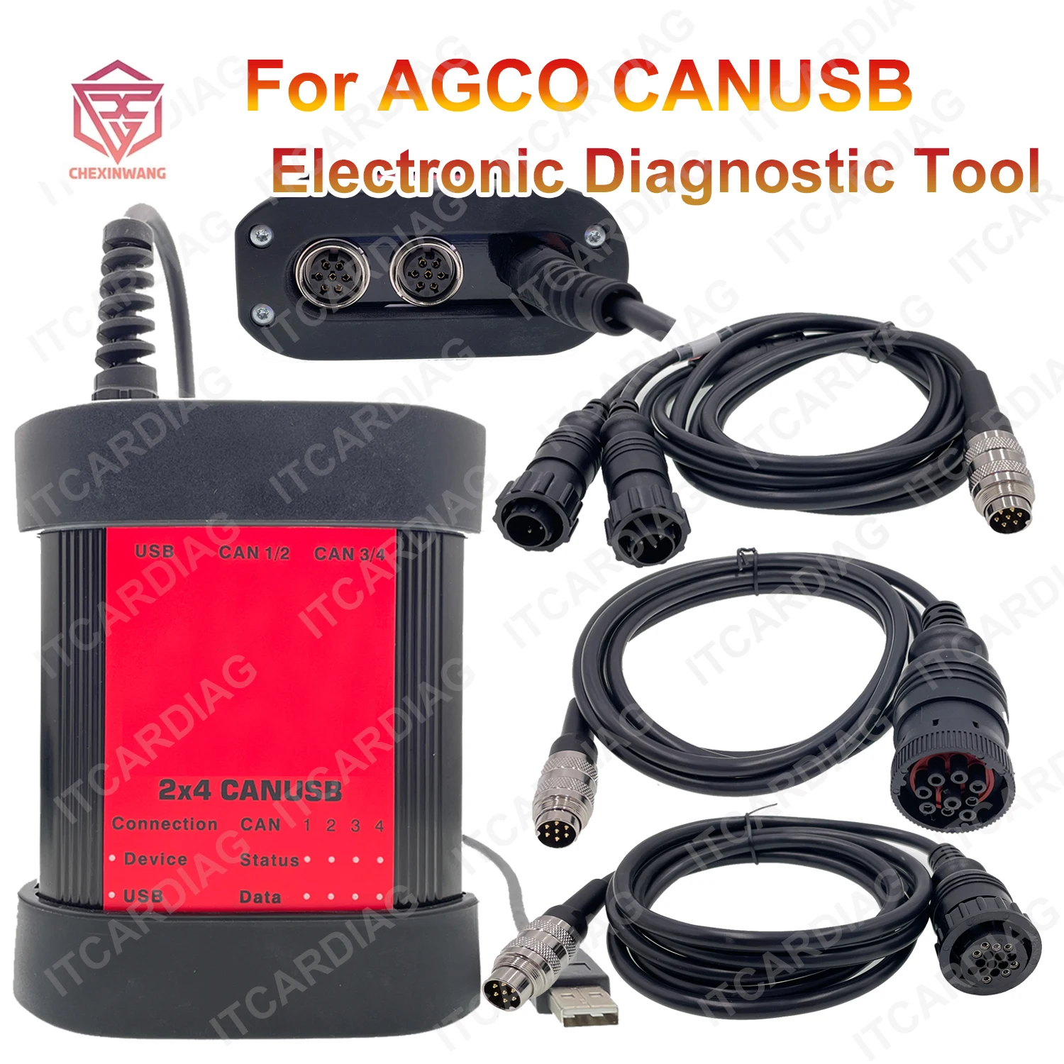 For AGCO 2x4 CAN USB CANUSB Electronic DIAGNOSTIC Tool Tractor for AGCO INTERFACE Agricultural Scanner Tools For FENDT Massey