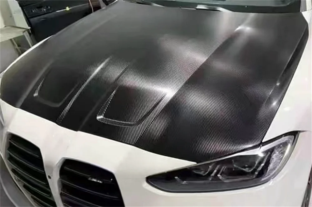 

Полностью капот двигателя из углеродного волокна в стиле CSL для BMW G80 M3, комплект кузова из углеродного волокна G82 M4