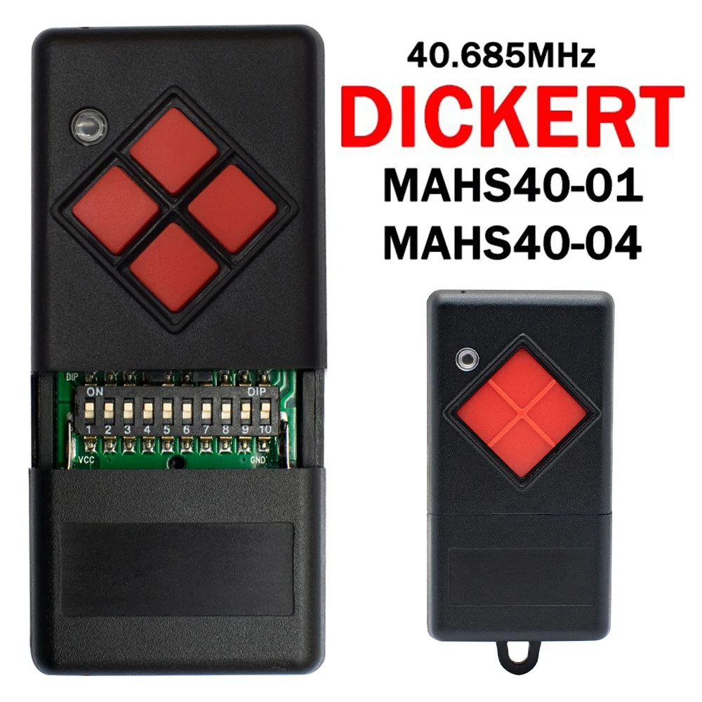 For DICKERT MAHS40 MAHS40-01 MAHS40-04 Garage Door Remote Control 40.685MHz Duplicator DICKERT Electric Gate Control Command