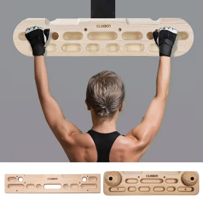 Climbing Hangboard Wood Finger Board For Rock Training Door Mounted Climbing Pull Up Bar Wall Climb Handle Frame For Indoor